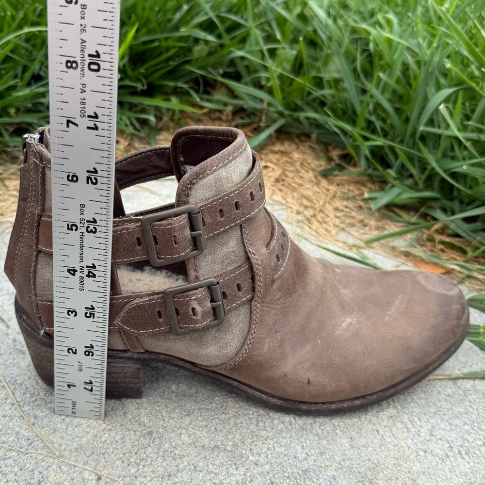 Ugg Patsy Cut Brown Leather Ankle Booties Size 11… - image 5